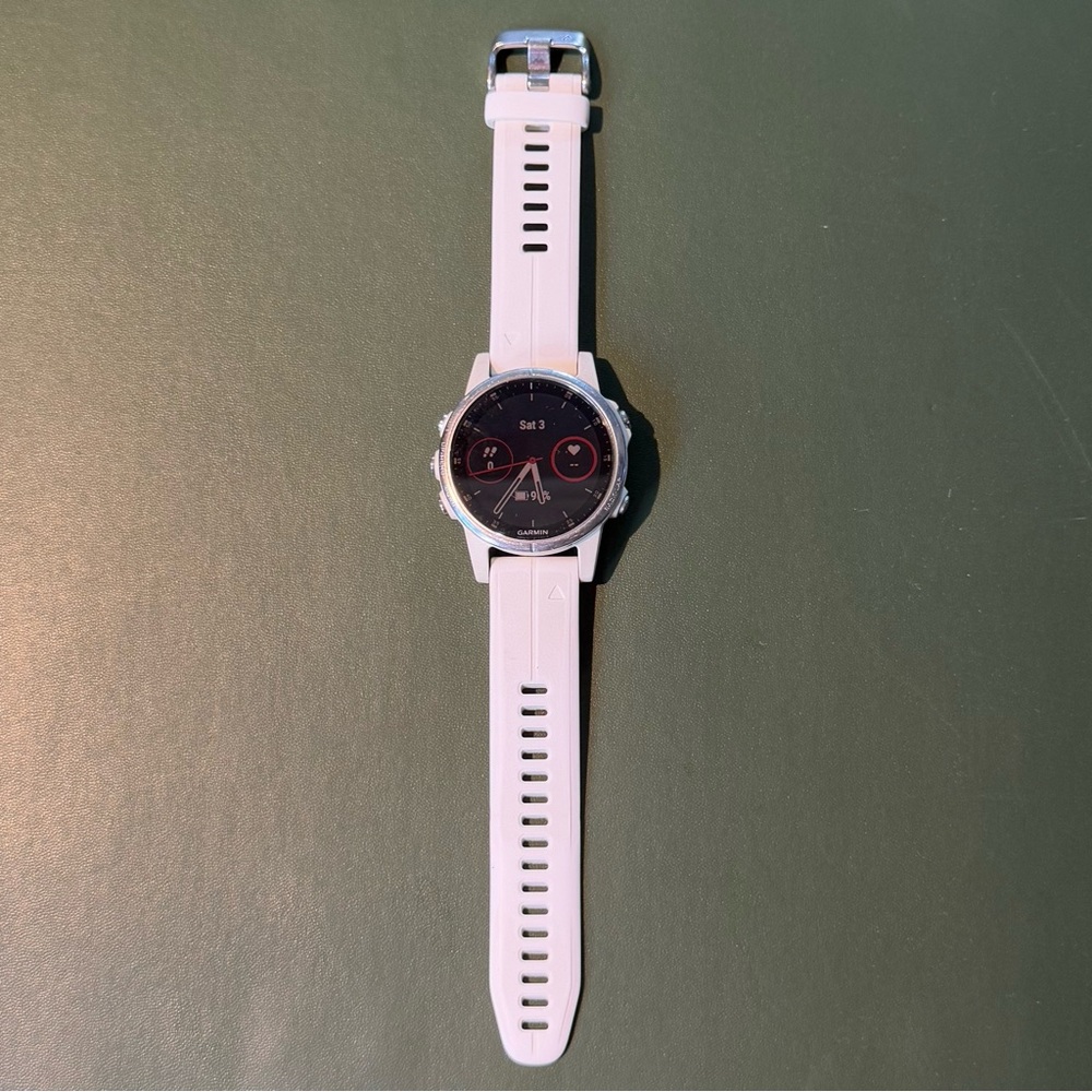 Garmin Fenix 5s Sapphire Edition - Silver and White
